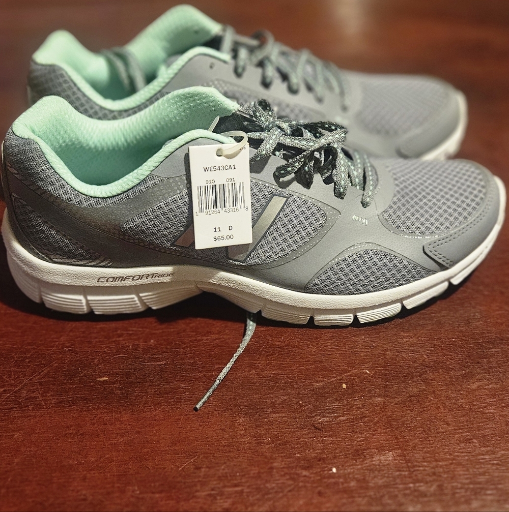 SOLD-Size 11 - Women's New Balance 543 Grey/Green WE543CA1